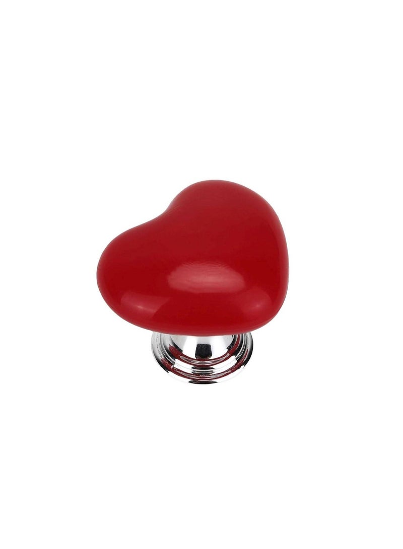 2 Pieces Drawer Pulls Bathroom Box Pusher Knobs - Heart Shaped Decorative Push Buttons with Strong Adhesive for Fashion Furniture Accessories - Image 3