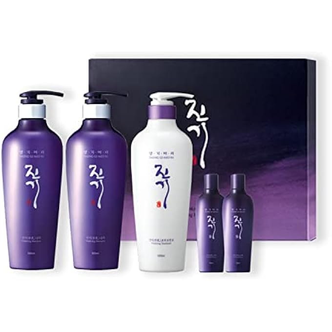 DAENG GI MEO RI - JIN GI VITALIZING SET[ SHAMPOO X2, TREATMENT X1], 100% DOMESTIC ORIENTAL HERB, PROVIDING MOISTURE TO FRIZZY AND SPLIT HAIR, SMOOTH AND SHINY HAIR, NOURISHING KOREAN HERBAL HAIR CARE - Image 1
