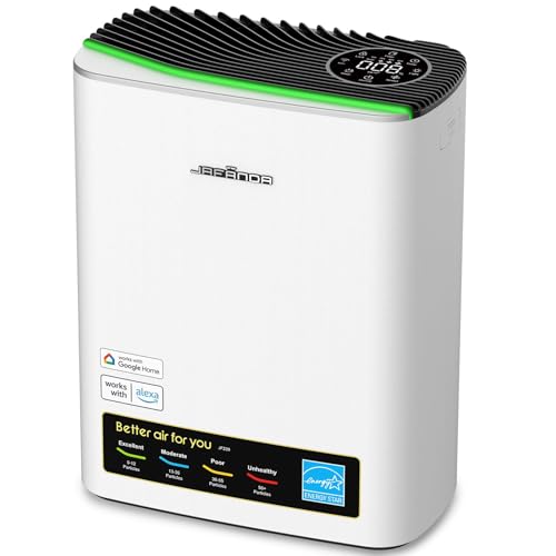 Jafända Smart WiFi HEPA Air Purifier for Home Large Room up to 1226 Ft², PM2.5 Display, Auto Mode & 20dB Sleep, Alexa App Control, Quiet Cleaner for Pets, Smoke, Dust, Allergies - Image 1