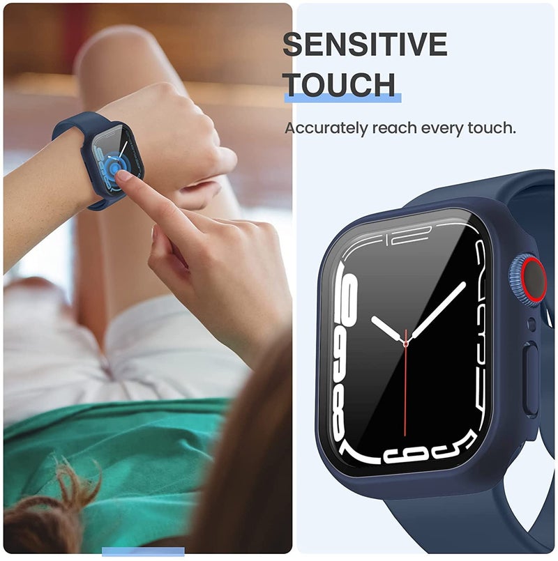 Tensea [3Pack for Apple Watch Screen Protector Case SE 2nd Generation Series SE 6 5 4 40mm, iWatch Protective Face Cover, Tempered Glass Film Hard PC Bumper for Women Men, Ultra-Thin Guard 40 mm - Image 5