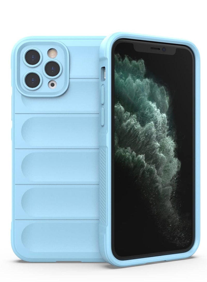 Phone case cover Magic Shield TPU + Silicone Shockproof Phone Case For Iphone 11 Pro Max (Light Blue)