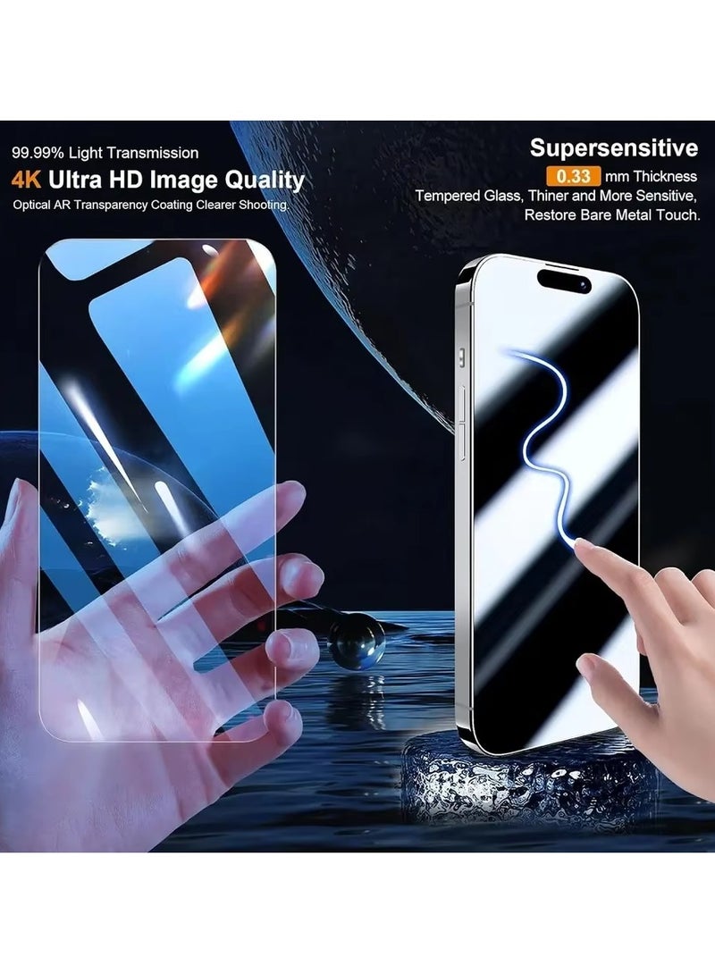 تي دبليو إي جي جي أو أن واقي شاشة iPhone 16 Pro Max، واقي شاشة من الزجاج المقوى لهاتف Apple iPhone 16 Pro Max مقاس 6.9 بوصة - Image 3