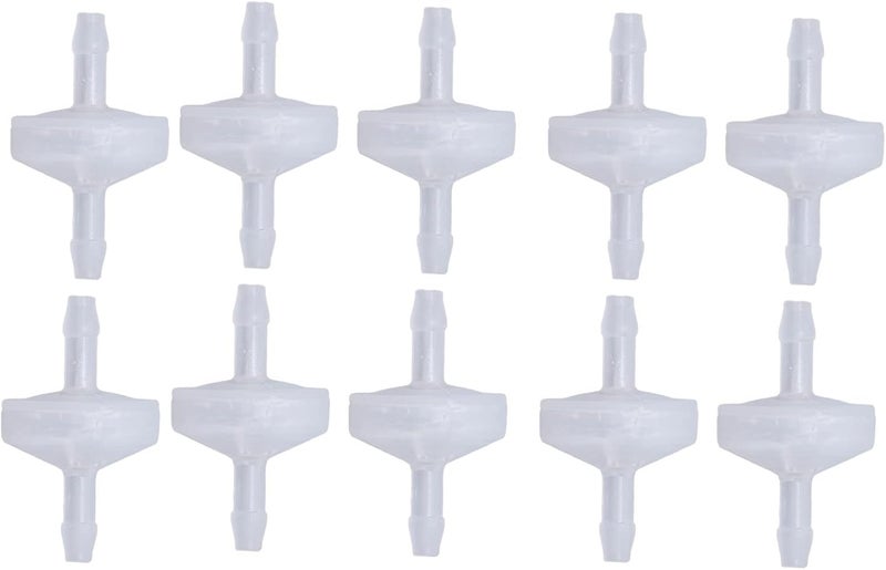 YWBL-WH 10PCS One Way Check Valve Plastic for Gas and Liquid Non Return Valve for Home Aquarium and Equipment (3mm translucent) - Image 1