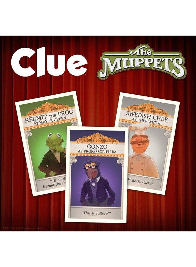 USAopoly CLUE: المابيتس، لعبة لوحية كلاسيكية، حل اللغز في مسرح المابيت مع كيرميت، فوزي، والمزيد، اكتشف من، وأين، وما هي السلاح المستخدم، منتجات المابيتس المرخصة رسمياً - Image 5
