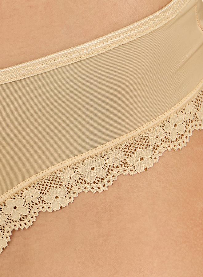 Styli Lace Trim Cut Out Back Brazilian Brief  - Image 2