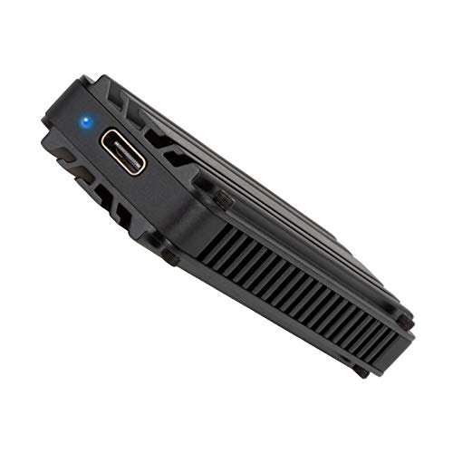 Silverstone MS12, 20Gbps SuperSpeed+ USB 3.2 Gen 2x2 Type-C to NVMe M.2 SSD Enclosure, Aluminum, Black, SST-MS12 - Image 4