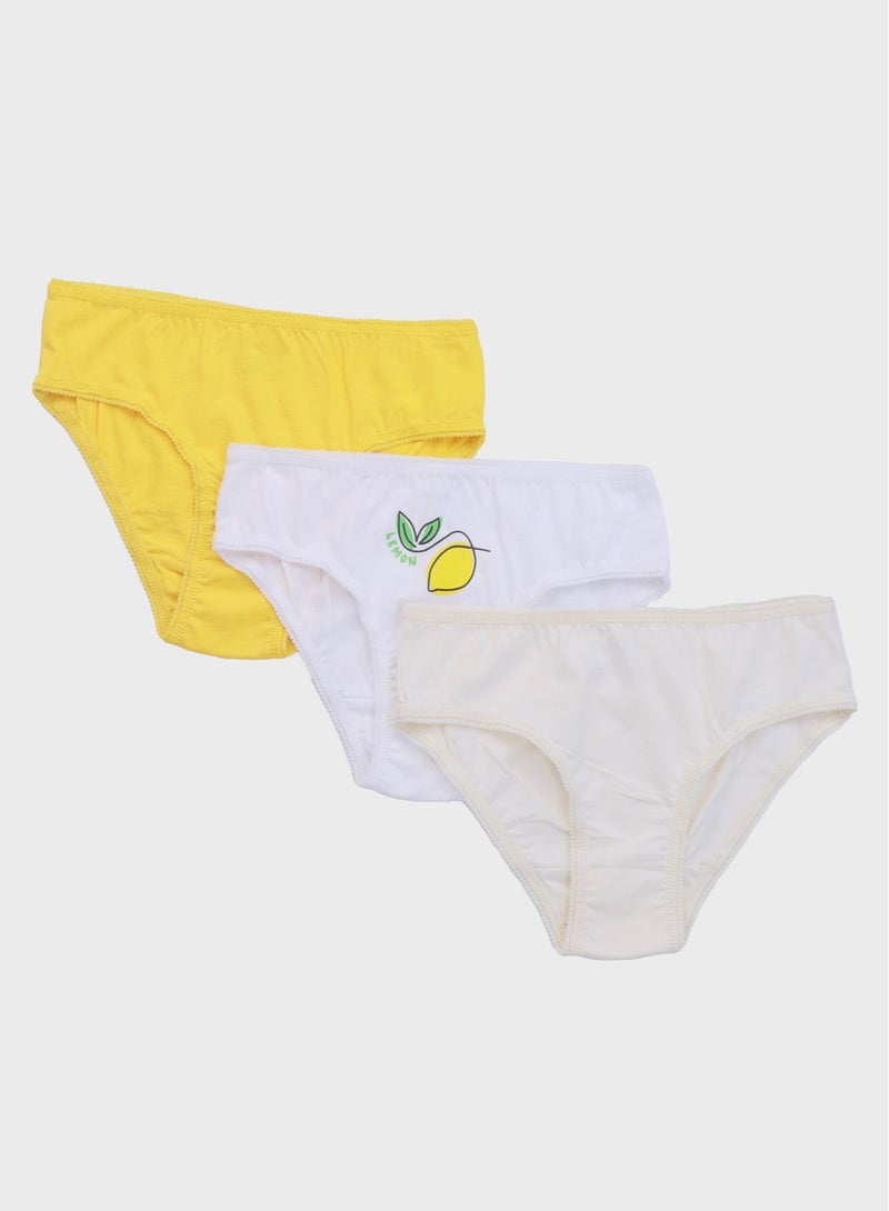 nuego Kids Girls Breathable Brief Pack of 3 Made of Pure Cotton Fabric - Image 1