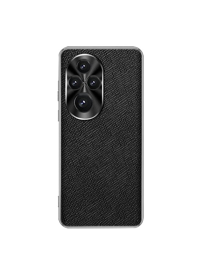 Zaboon Case For Honor 200 Silver Edge Cross Texture PU Leather Phone Case - Image 1