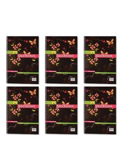 Psi 6-Piece A4 Size Soft Cover Spiral Notebook 70 Sheets  - Image 1