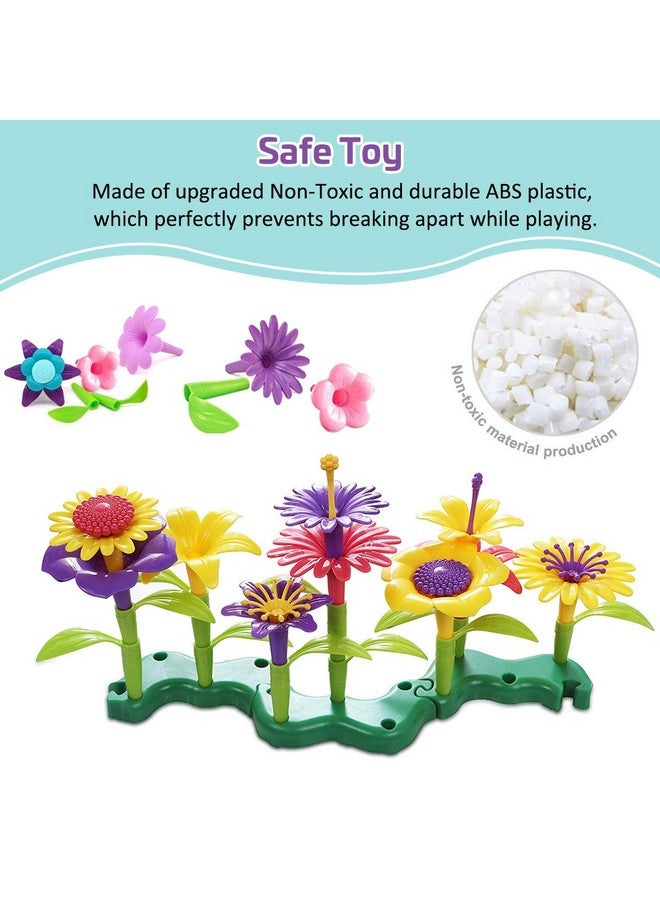 Byserten Gifts for 3-6 Year Old Girls Flower Garden Building Set 98 PCS Arts and Crafts for Girls 11 Colors Birthday Gifts Christmas - Image 3