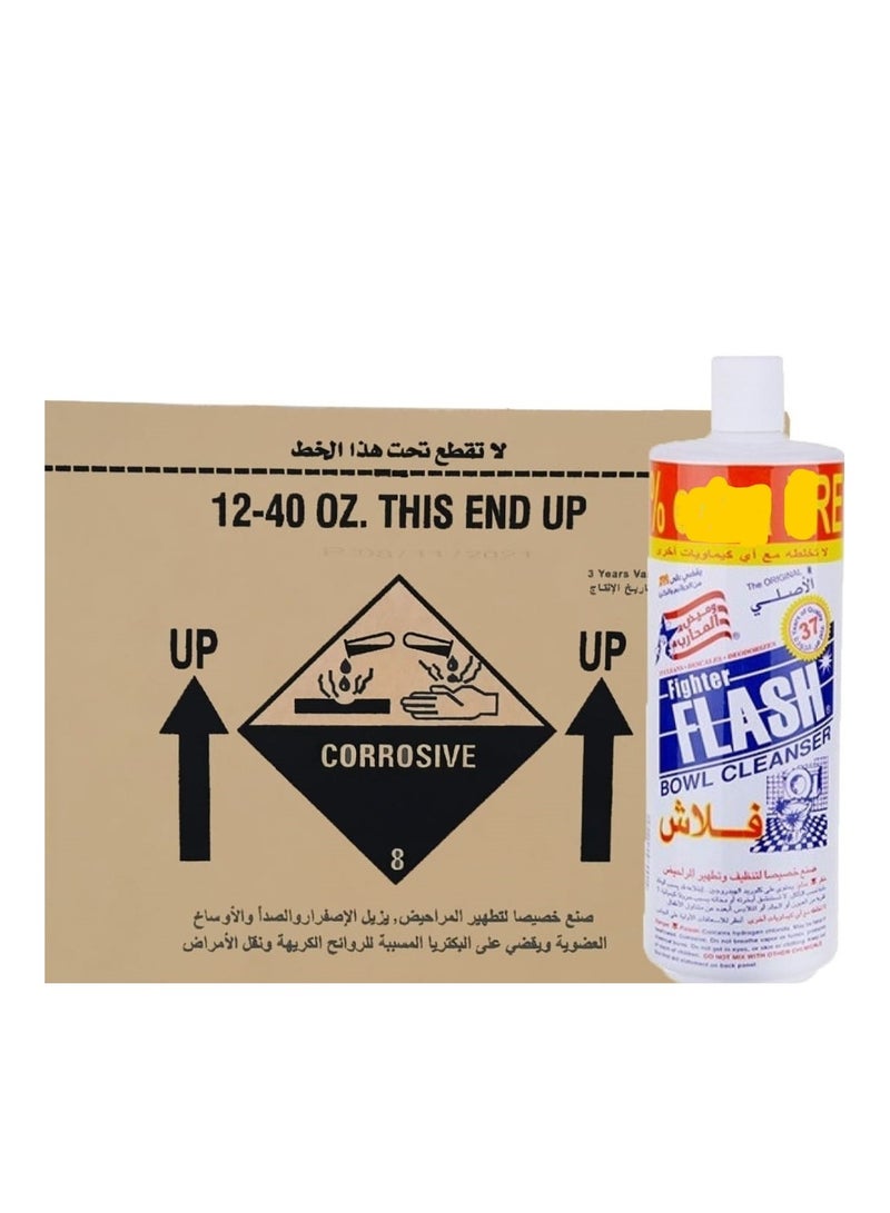 فلاش كرتون مطهر ومنظف الحمام و الارضيات الاصلي 946 ملل *  12 عبوة
