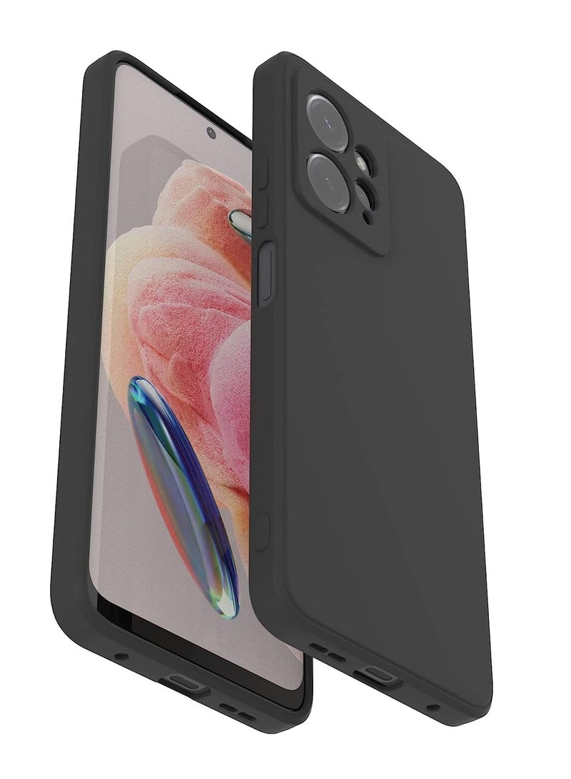 BORTONY Redmi Note 12 4G Case Cover Liquid Gel Rubber Silicone with Soft Microfiber Lining Cushion Slim Shockproof Protective Cover for Xiaomi Redmi Note 12 4G - Image 1