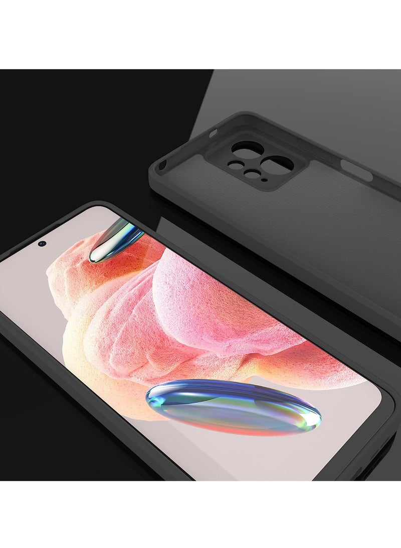 BORTONY Redmi Note 12 4G Case Cover Liquid Gel Rubber Silicone with Soft Microfiber Lining Cushion Slim Shockproof Protective Cover for Xiaomi Redmi Note 12 4G - Image 4