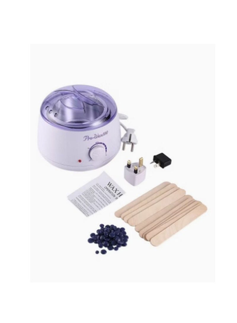 Electric Hot Wax Heater With Wax Applicator Sticks - Image 1