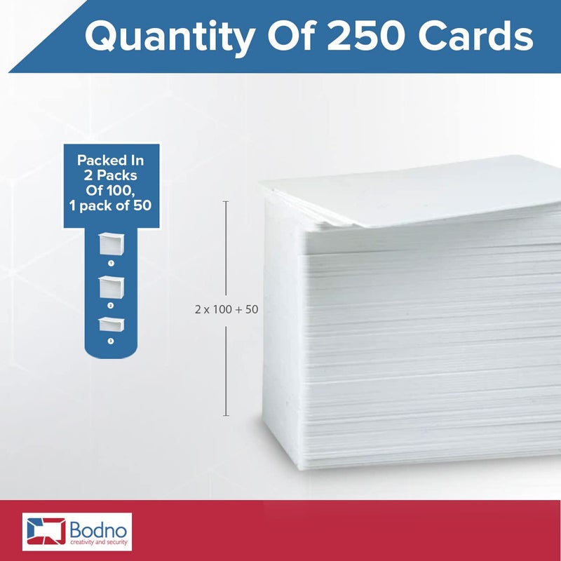 Bodno 250 Pack - Bodno Premium CR80 30 Mil Graphic Quality PVC Cards - Image 3