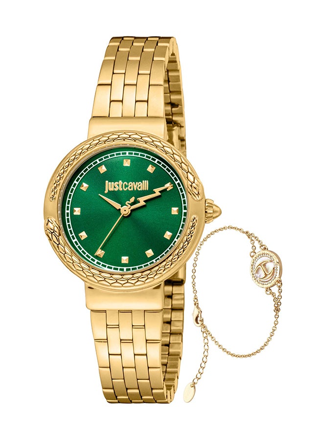 Just Cavalli مجموعة جاست كافالي ليدي براف سنيك JC1L311M0035 - ساعة كوارتز أنثوية من الفولاذ المقاوم للصدأ 3 عقارب - Image 1