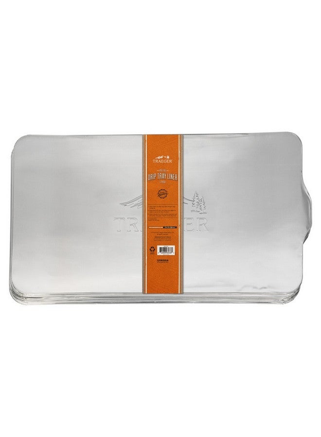 TRAEGER 5-Piece Disposable Heat-Resistant Aluminium Drip Tray Liner for Pro 780 Grill Silver 0.6 x 29 x 16 Inch BAC568