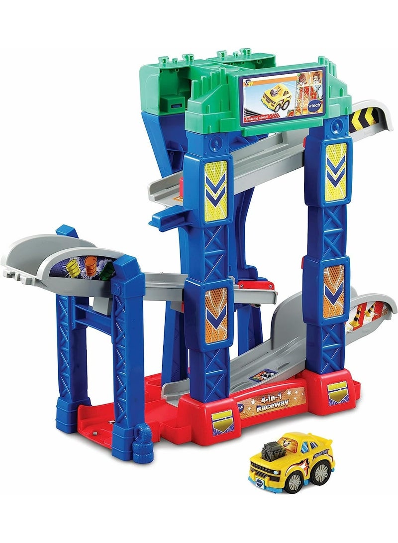 VTech Toot Drivers 4-in-1 Raceway, Toy Car racing Track for Boys and Girls, Car Tracks for Kids with Lights and Sounds, Musical Toy Race Track for Children Aged 1 to 5 Years, English Version - Image 1