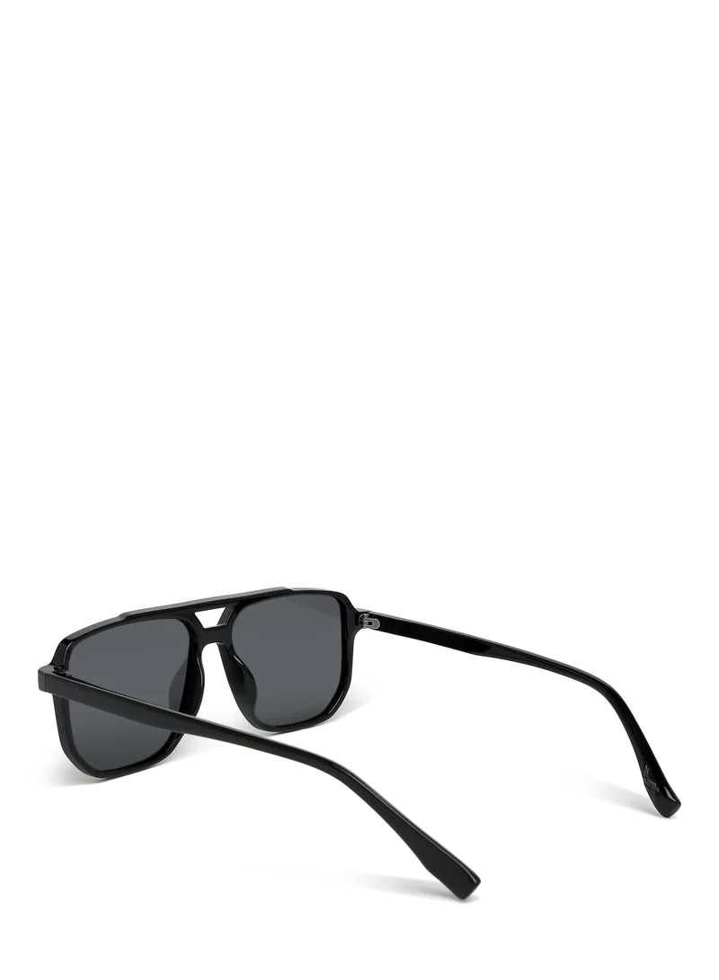 London Rag Thin Rim Navigator Sunglasses in Black