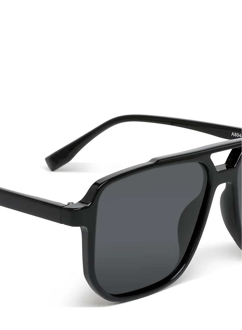 London Rag Thin Rim Navigator Sunglasses in Black