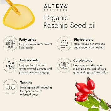 Alteya Organic Rosehip Oil 100ml 100 USDA Certified Organic Pure Natural ColdPressed Rosehip Seed Carrier Oil Moisturizing Nourishing Premium Therapeutic Grade Skin Treatment - Image 5