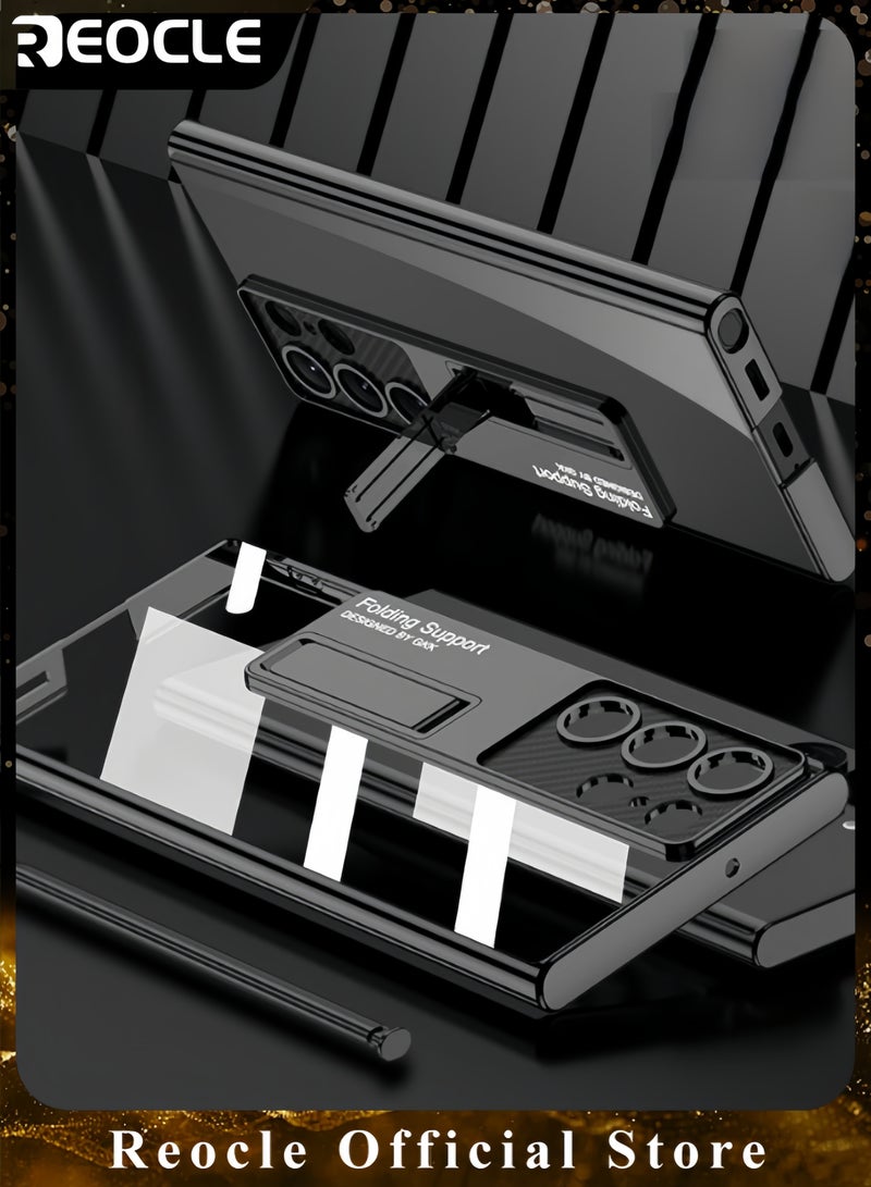 REOCLE Samsung Galaxy S23 Ultra Case S23 Ultra Case with Extra Protective Front Frame & 3 Kickstand Modes Exceeds Full-Coverage Protection Heavy Duty Shock Armor Kickstand Case - Image 1