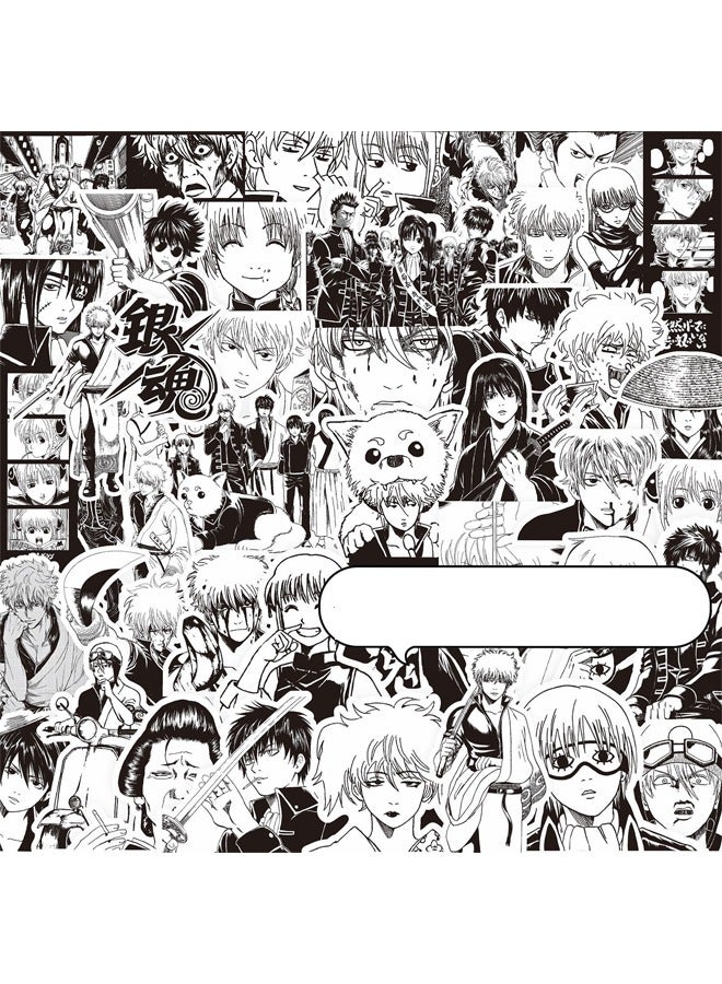 NIBEMINENT 80 Pcs Cartoon GINTAMA Deco Kit Waterproof Stickers, High Definition Printing Bright Colors, Suitable for Laptop Skateboard Luggage Water Bottle Guitar DIY - Image 1