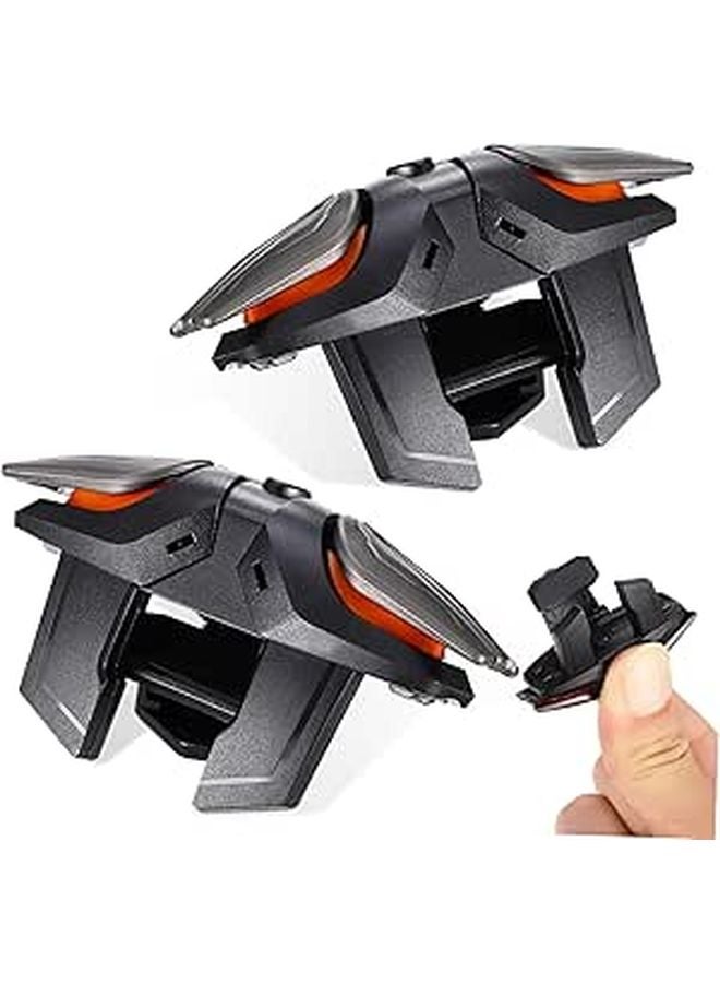 Upgraded Mobile Game Controller Triggers Finger Sleeves Black for Smartphones - Image 1