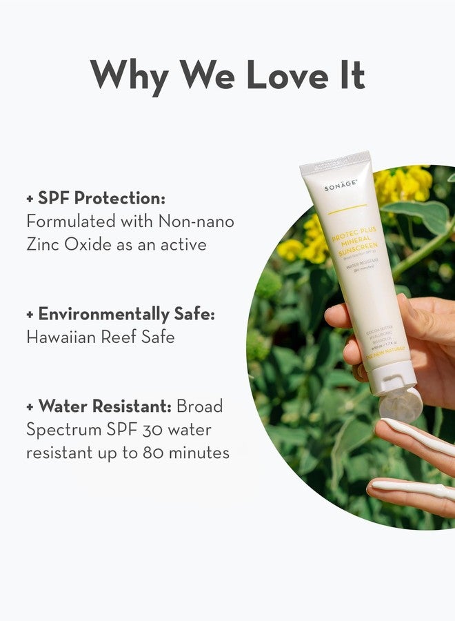 Sonage Protec Plus Mineral Sunscreen: Lightweight, Non-Greasy SPF 30 Face Sunscreen with Zinc Oxide | Natural & Reef-Safe - Image 4