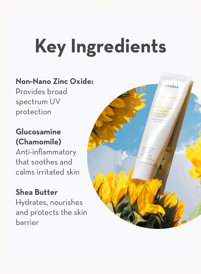 Sonage Protec Plus Mineral Sunscreen: Lightweight, Non-Greasy SPF 30 Face Sunscreen with Zinc Oxide | Natural & Reef-Safe - Image 3