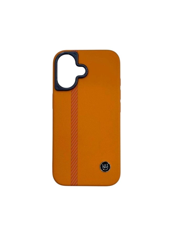 إنجوي إن واي جراب هاتف Njoyny لهاتف iPhone 16، برتقالي - Image 1