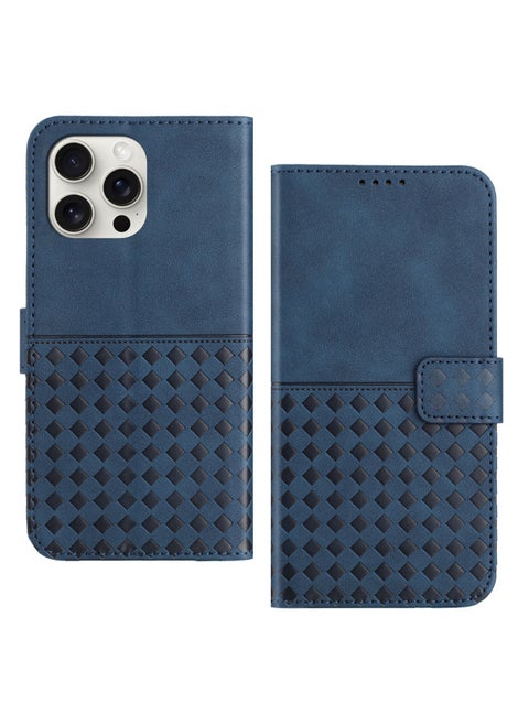 For Iphone16Pro Flip Anti-drop Protective Case For Apple Walle Multi Card Bag Phone Case Wholesale-Color:Blue-Applicable Model:For Iphone 13 Pro (default OPP Bag Packaging)