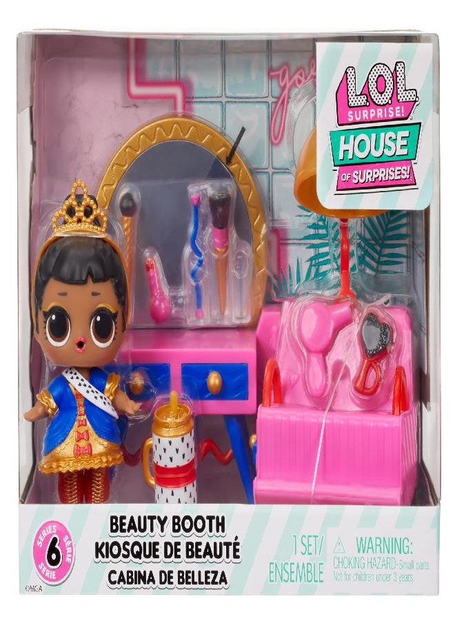L.O.L. SURPRISE! - L.O.L. Surprise! OMG House of Surprises Beauty Booth Playset with Her Majesty Collectible Doll and 8 Surprises, Dollhouse Accessories, Holiday Toy, Great Gift for Kids Ages 4 5 6+ Years & Collectors - Image 1