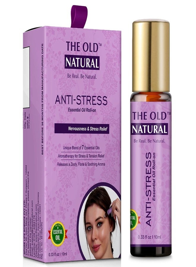 The Old Natural Anti Stress Roll on 10ml for Instant relief from Stress, Anxiety, Tension, An unique blend of essential oils - 10ml - Image 1