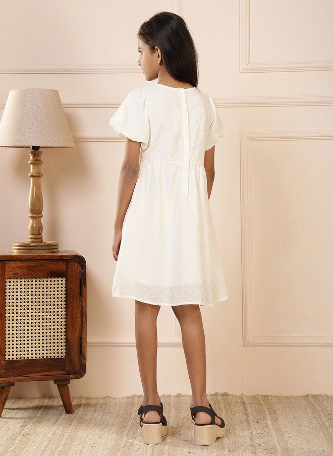 Rue Collection فستان A-Line باللون الأبيض الفاتح للفتيات - Image 5