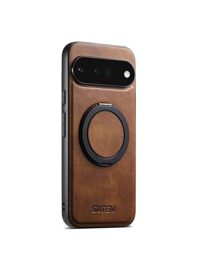 Suteni Case For Google Pixel 6 Pro G3 G3 Oil Wax 360 Rotation Holder MagSafe Back Phone Case - Image 1