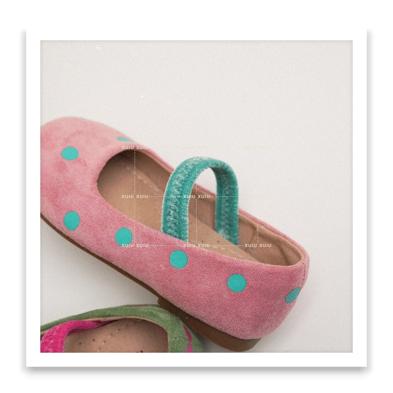 Girls Retro Ballerina Flats with Round Toe and Hook-and-Loop Closure - Image 3