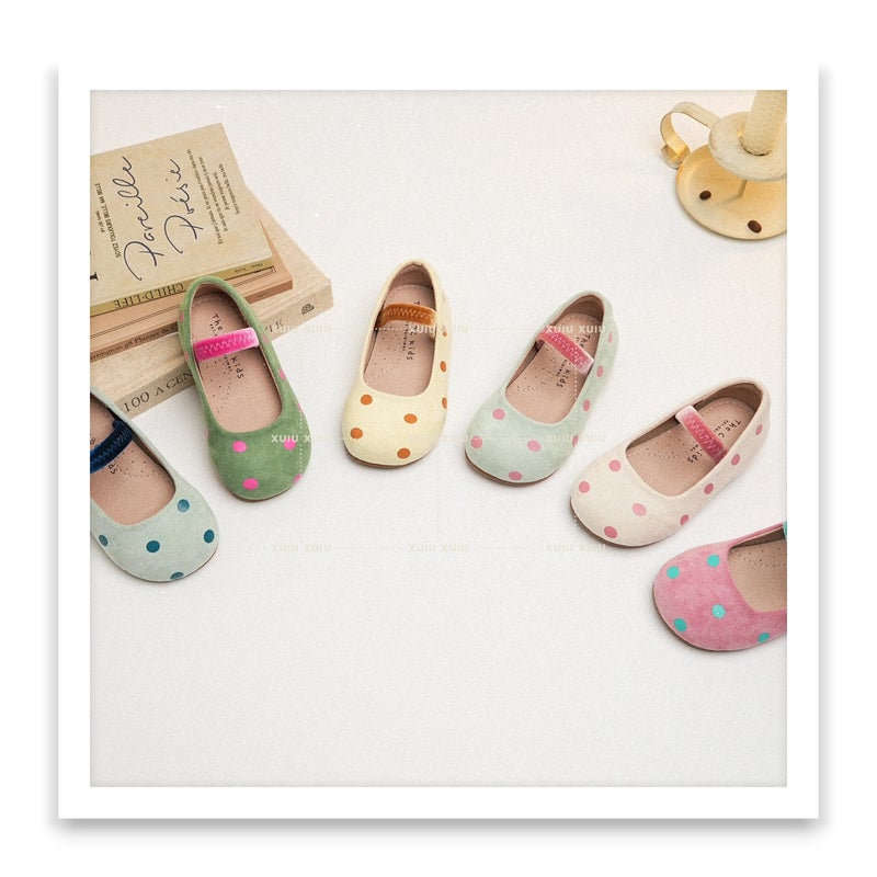 Girls Retro Ballerina Flats with Round Toe and Hook-and-Loop Closure - Image 4