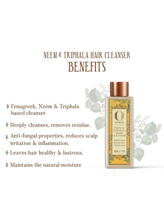 OHRIA Ayurveda Neem & Triphala Hair Cleanser Paraben Free Silicon Free & Sulphate Free 50Ml - Image 3