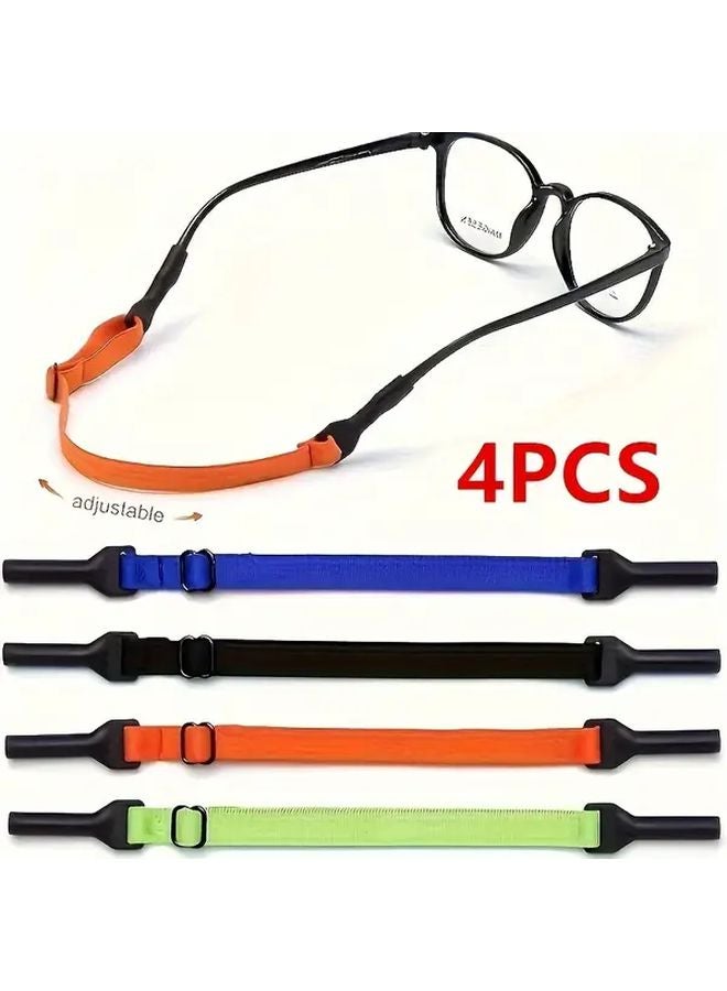4pcs Random Mixed Color Eyeglass Straps Adjustable Non Slip Holder For Eyewear - Image 2
