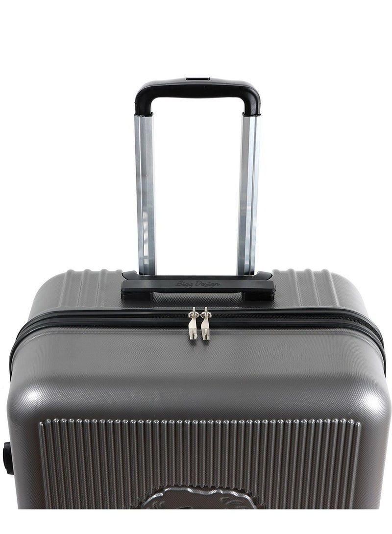 بيج ديزاين حقيبة سفر صغيرة Biggdesign Ocean، رمادية، حقيبة صلبة بعجلات دوّارة، حقائب سفر بعجلات، نظام قفل، خفيفة الوزن، 20 إنش. - Image 3