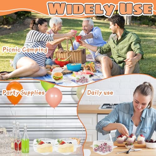 Jizvxe 50 Pcs Clear Plastic Take Out Containers,Clear Plastic Square Hinged Food Container with Lids,Disposable Clamshell Dessert Containers for Salad,Pasta,Hamburger(5.3 x 4.7 x 2.8 in) - Image 5