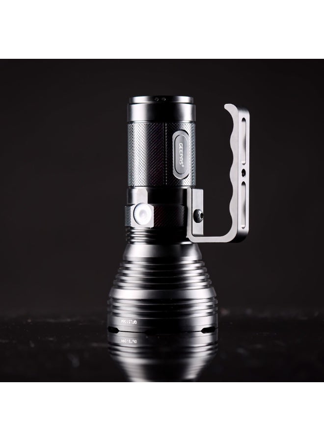 GEEPAS Professional Rechargeable LED Flashlight- GFL51064/ 50W, 6000-7000K, 5000 LM, Perfect for Indoor and Outdoor Use, 15000mHA High Capacity Lithium Battery,15 Hours Continuous Working/ with Aircraft Aluminum Housing, Waterproof IPX5 - Image 5