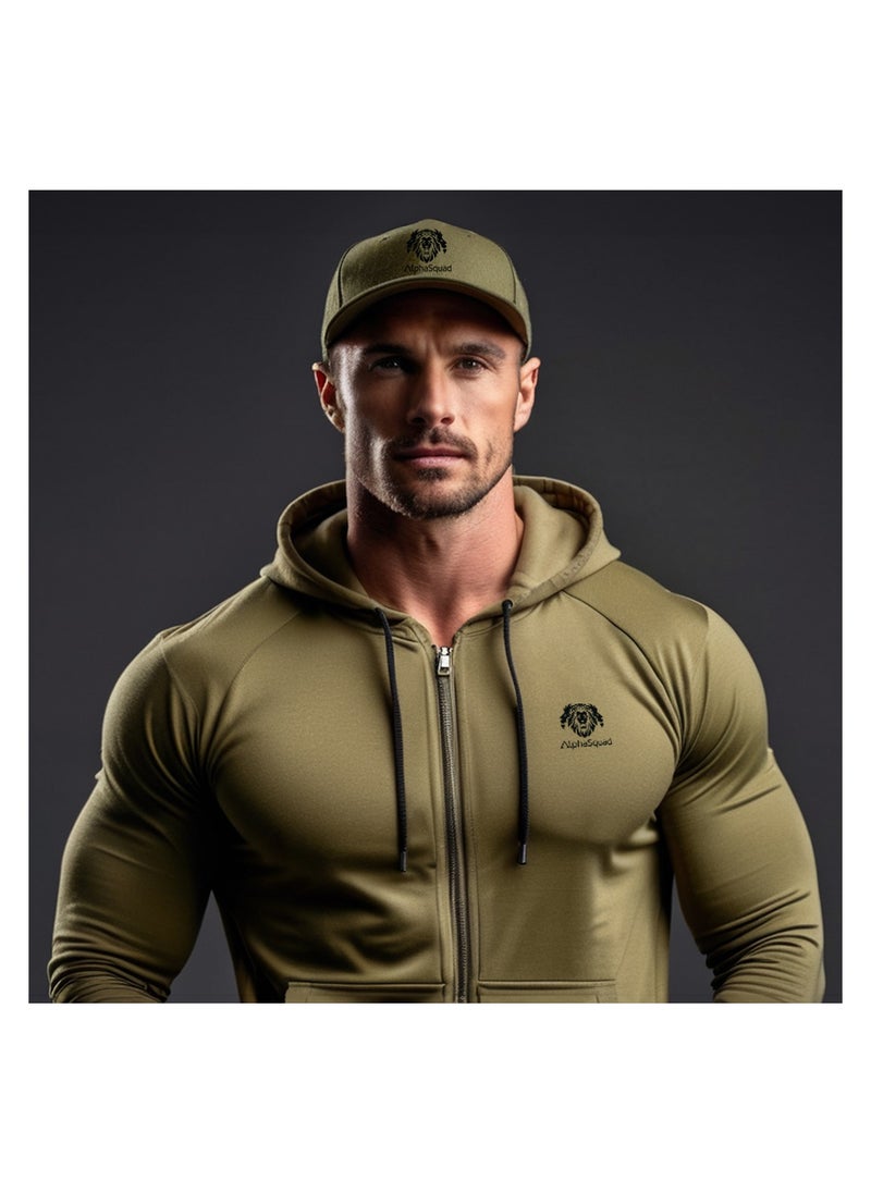 AlphaSquad AlphaSquad Baseball Cap Unisex Adjustable Size for Sports, Running, Gym Workouts and Outdoor Activities (Olive)  - Image 4