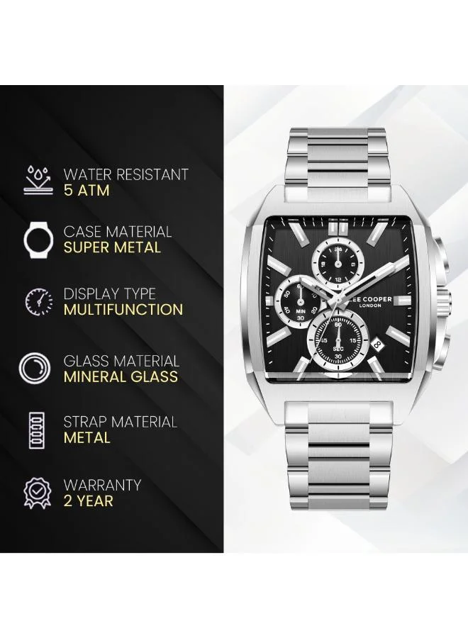 Lee Cooper  Men's Metal MULTIFUNCTION Watch LC08344.350 - 40X50 mm for Men | Best Price UAE