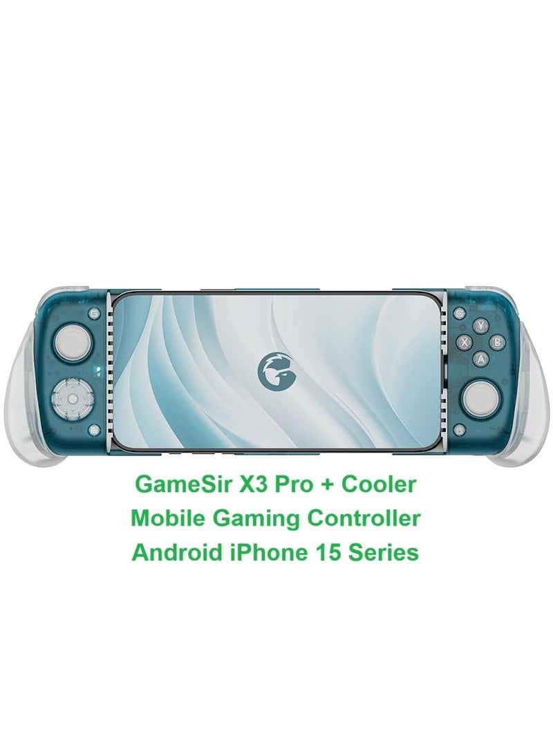 general Professional Gamepad X3 Pro Aurora Borealis Stretchable Mobile Gaming Controller Stretch length 97.5-180mm with Integrated Cooler for Android, iPhone 15 Series, Ergonomic Design-Phone Controller, Hall Effect, Dual Motors, 6-Axis Gyroscope, Support Zenless Zone Zero, Cloudy Gaming, Xbox Game Pass - Image 1