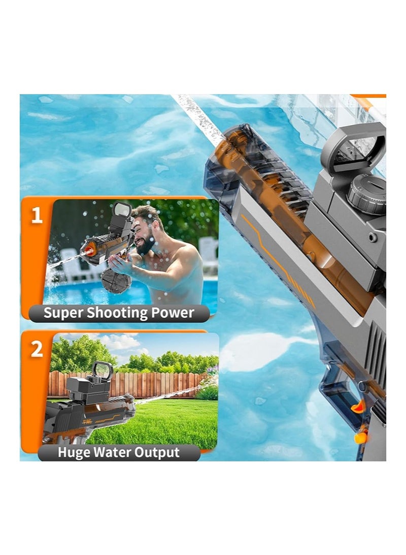 Yoawllty Water Gun Swimming Pool Toys, Automatic Manual Dual-mode Electric Water Toy-36 Feet(About 91.4 Meters), Powerful And Powerful Water Toy, Suitable for Children and Adults(Gray)  - Image 4