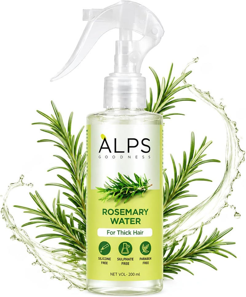 ALPS GOODNESS Rosemary Water Spray For Hair Growth (200 ml) | Hair Spray for Regrowth | Adds Shine | Helps Reduce Hairfall | Strengthens Hair | Suitable For All Hair Types - Image 1