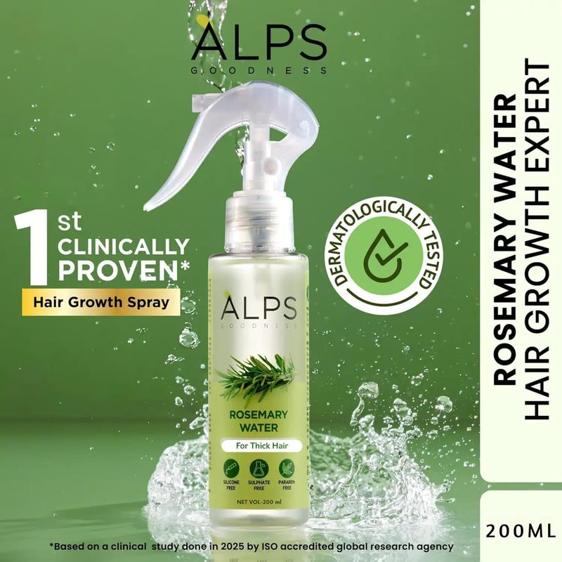 ALPS GOODNESS Rosemary Water Spray For Hair Growth (200 ml) | Hair Spray for Regrowth | Adds Shine | Helps Reduce Hairfall | Strengthens Hair | Suitable For All Hair Types - Image 2