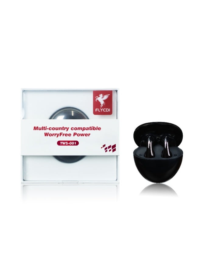 فلاي سي دي اي  FLYCDI-TWS-001 Earbuds Black WP002, TWS True Wireless Bluetooth Earphone, Bluetooth 5.3, Dual ENC Intelligent Noise Reduction, HiFi Sound Quality Experience, 13mm Powerful Dynamic Driver - Image 1